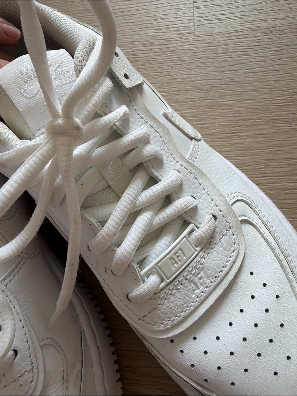 Nike Air Force 1 Low Shadow Triple White Sneakers Womens Size 6.5 - Picture 4 of 7